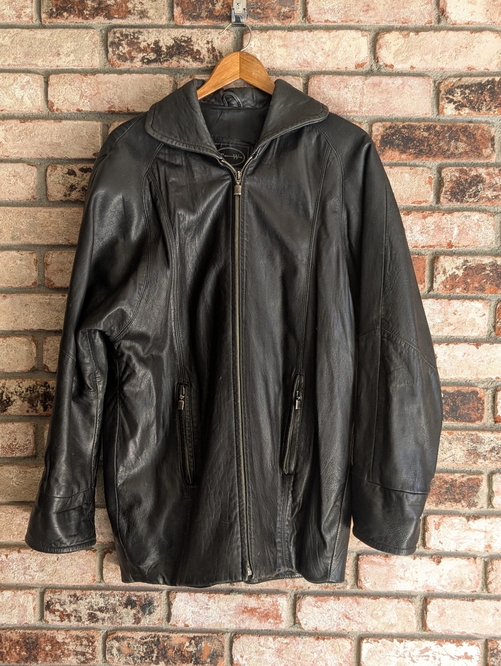 Tannery West Long Black Leather Jacket Small